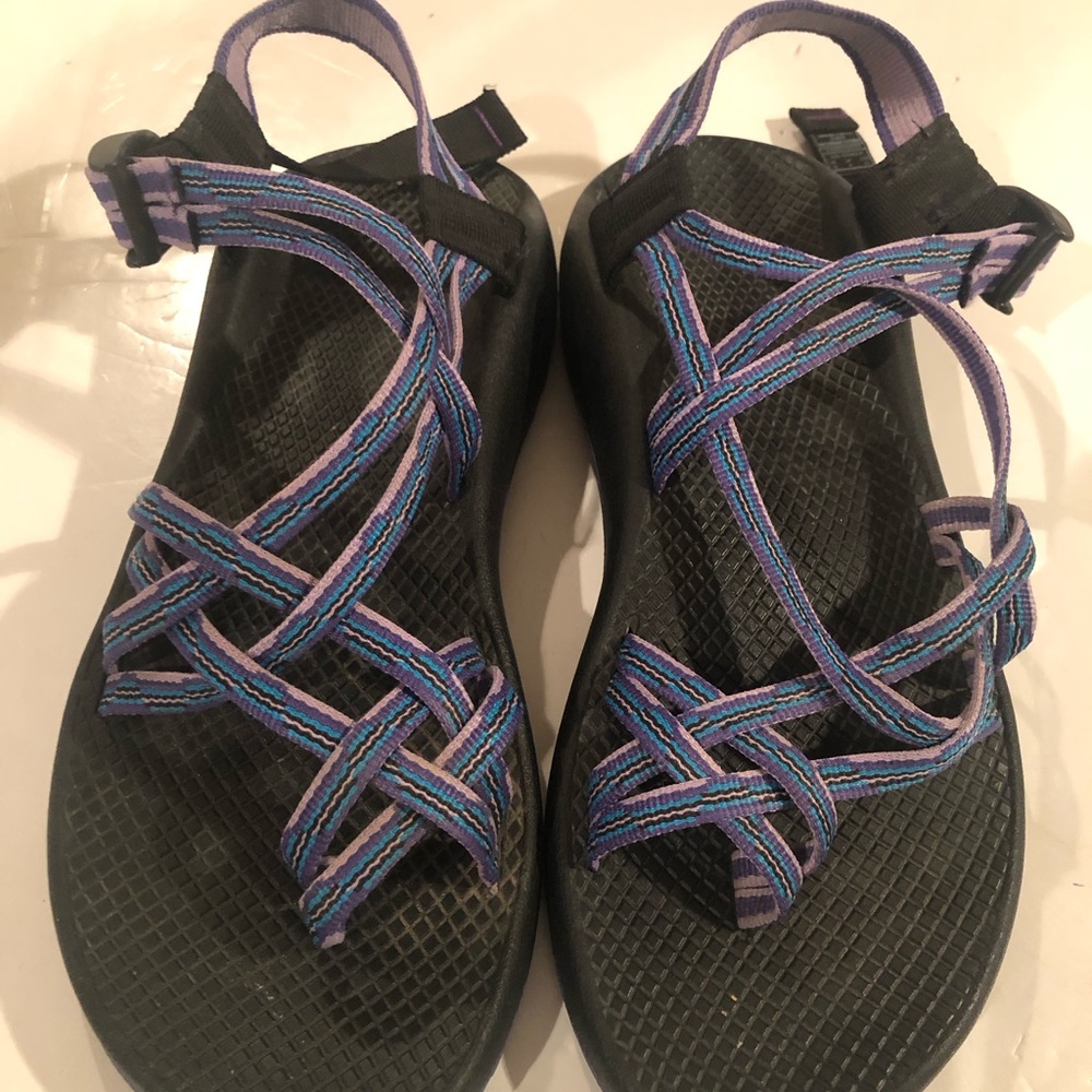 Chaco Double Strapped Webbing Toe Loop Sandals 10… - image 3